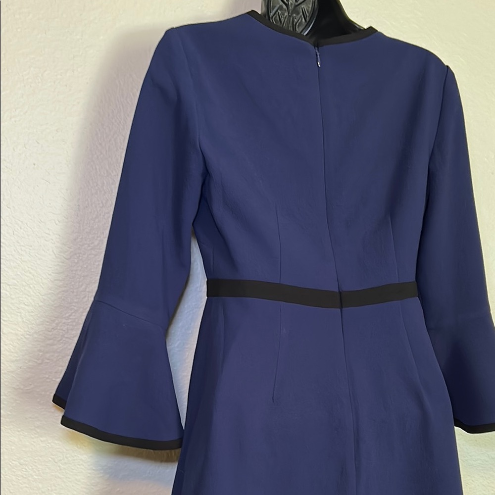 Eliza J Navy Long Sleeve Dress with Flare Cuffs - Picture 9 of 9